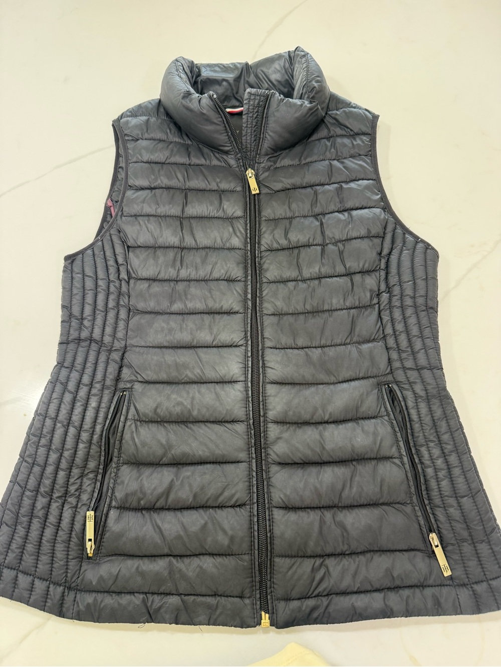 Tommy Hilfiger Quilted Black Packable Puffer Vest